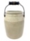 Antique white crock jug with lid and handle