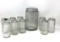 Antique clear glass coffee and spice jar set