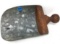 Antique wooden handled tin flour scoop