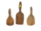 Three antique wooden butter paddles