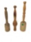 Three primitive antique wooden potato masher prestles