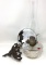 Antique gas lantern with cast iron wall mount and reflector