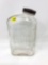 Vintage glass water bottle with lid