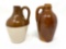 Two small crock jugs