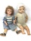 Two antique moving eye dolls