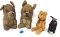 Antique bears and wind up dog