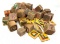 Vintage children's wooden blocks and letters
