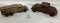 Antique cast iron truck and car