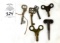 Antique clock and skeleton keys