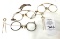 Antique spectacles, two with hair pin chains