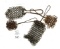 Four antique primitive cast iron pot scrubbers