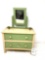 Antique doll dresser with mirror