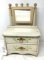 Antique doll dresser with mirror