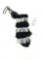 Vintage black and white beaded purse
