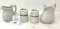 Two antique Syracuse china creamers and two pitchers McCoy and Warwick