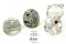 Three paperweights, One Fenton bear