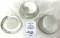 Three clear glass paperweights