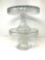 Two vintage matching clear glass cake stands