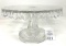 Vintage clear glass cake stand