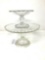 Vintage clear glass cake stand and candy dish