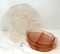 Vintage pink depression plate and divided plates