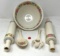 Antique Harker pottery bowl, rolling pins, spoon and salad fork