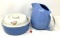 Vintage Hall rose parade pattern covered dish and pitcher