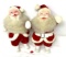 Two vintage plastic Santas