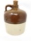 Antique brown and white crock jug