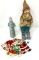 Vintage Christmas cards, Isabell Bloom figurine and Santa