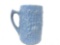 Antique blue stoneware mug
