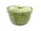 Green vintage covered stoneware bowl