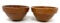 Two antique brown crock bowls