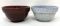 Two vintage crock bowls