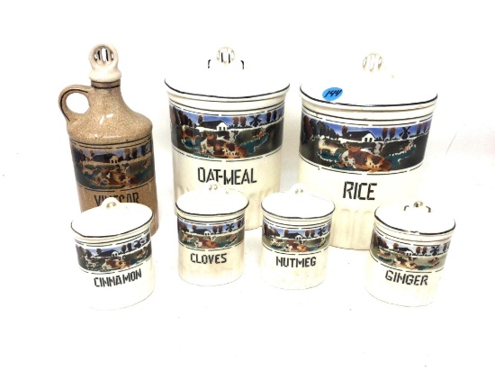 Antique Eleanor Czekc Slovakia Canister set