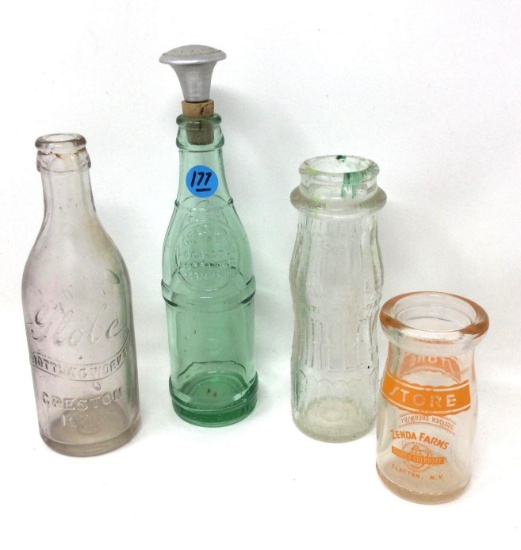 Antique Creston Iowa, New York and California bottles