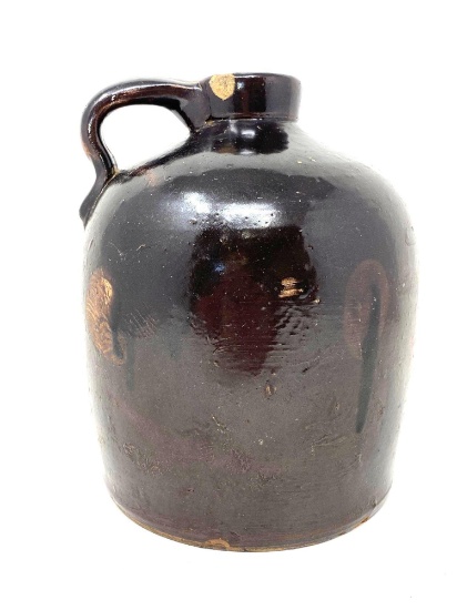 Antique brown crock jug