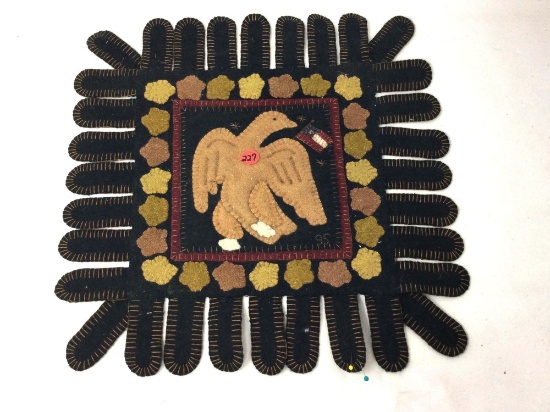 Vintage American eagle wool applique