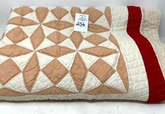 Hand quilted and rounded corners
