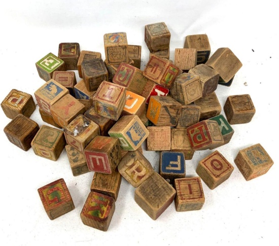 Vintage children"s wooden blocks