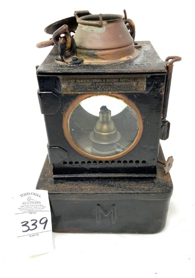 Antique railroad lantern Lamp Manufacturing and Railroad Supplies LTD