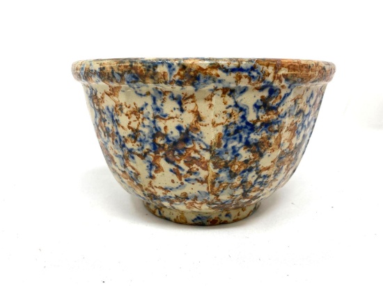 Antique sponge crock bowl
