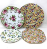 Antique decorated plates Longton England, Nippon and others