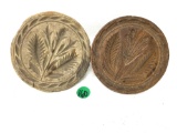 Two antique butter presses