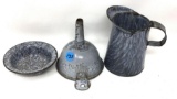 Three sm. pieces of vintage enamelware