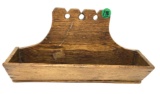 Antique wooden comb and brush holder