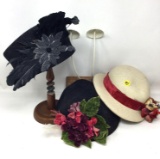 Vintage hats and stands