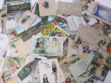 Antique postcard some with writing and postage