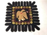 Vintage American eagle wool applique