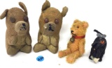 Antique bears and wind up dog